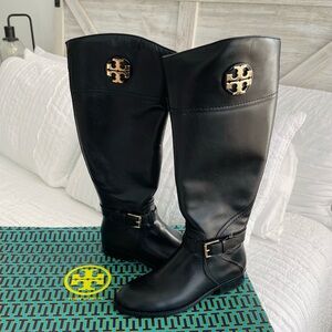 Tory Burch Black Leather Boots